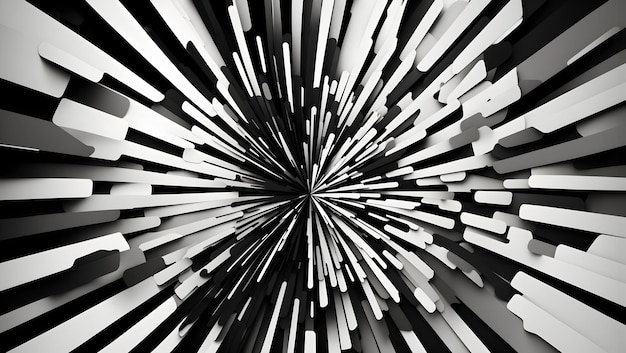 HighContrast Abstract Radial Gradient Zwart Wit Vet Aesthetisch abstracte achtergrond behang