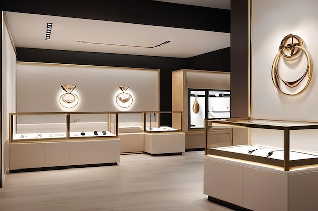 HighEnd Jewelry Store Mockup Seamlessly Integrate the Logo into the Design