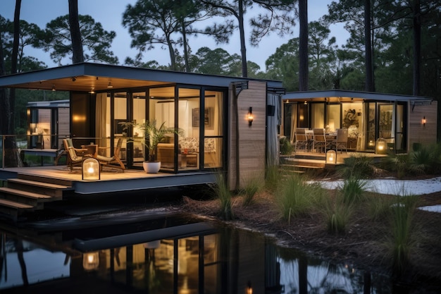 미국 플로리다의 호화로운 생활을 위해 설계된 고급 조립식 이동식 주택