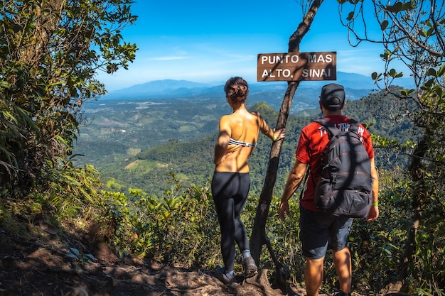 The highest point called Sinai of the Cerro Azul Meambar National Park (Panacam) on Lake Yojoa. Honduras