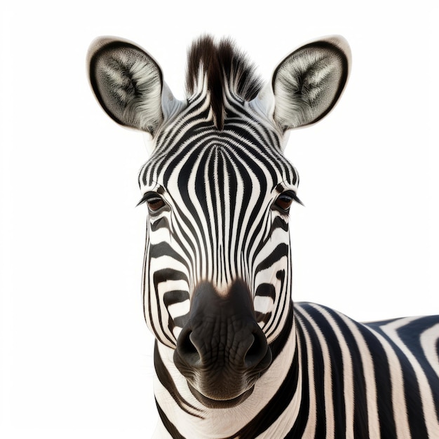 Foto highkey zebra portret closeup tekening in 8k ultraclear