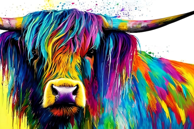 Highland Cow in verschillende kleuren