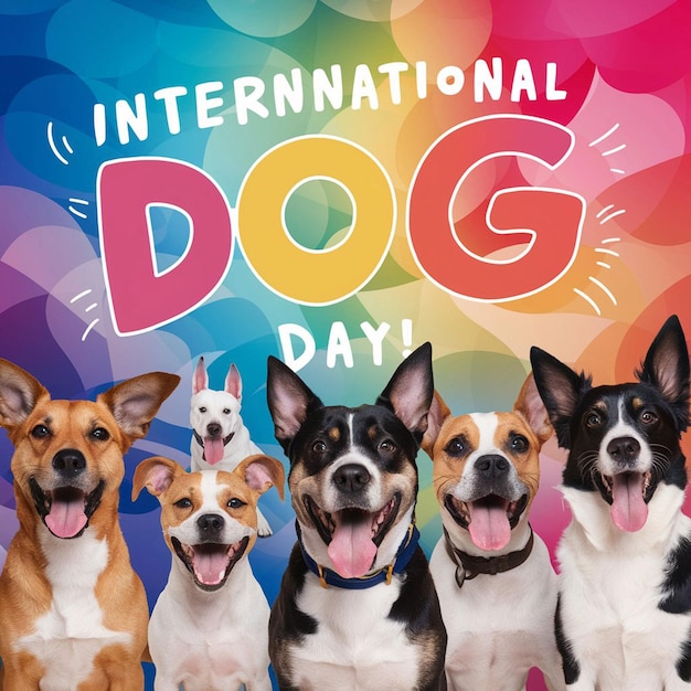 Highlights of International Dog Day Premium AIgenerated image