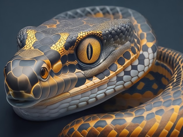 highly detailed 3D realistic snake