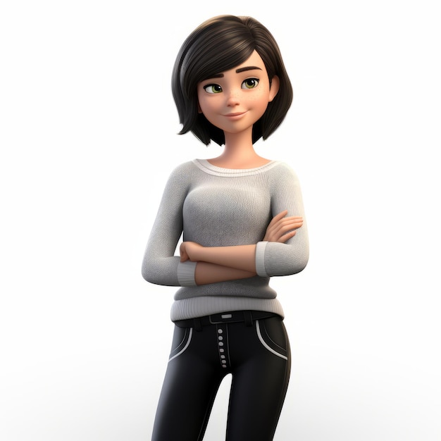 Highly Detailed 3d Render Cartoon Of Alexa Toy Story 3 Girl Animation