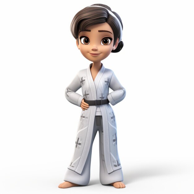 Photo highly detailed 4k cartoon character in white robes