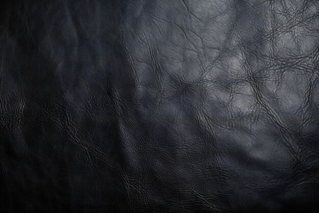 Photo highly detailed black leather background texture