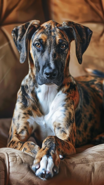 カリスマ的な成人犬の詳細な全身の肖像画 AIが生成したイラスト