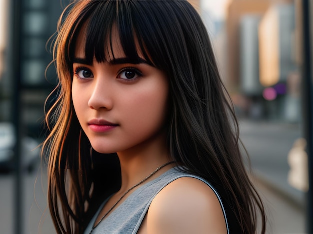 Highly detailed girl with sharp focus captured in high quality UHD Generative AI Generated