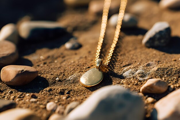 Highly Detailed Photo of a Diamond Sparkling on Gold