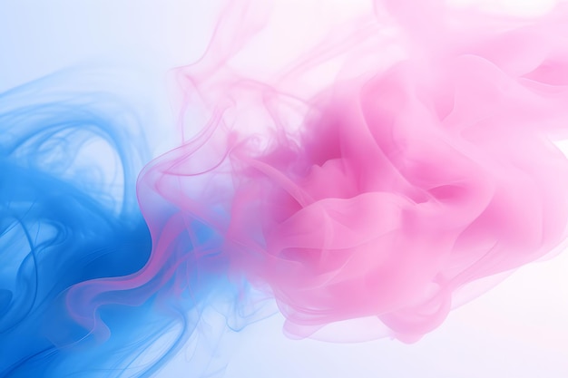 Highly Resulation A Serene Image of Pink and Blue Smoke on a Simple Background Creating a Dreamy