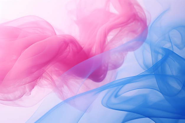 Highly Resulation A Serene Image of Pink and Blue Smoke on a Simple Background Creating a Dreamy