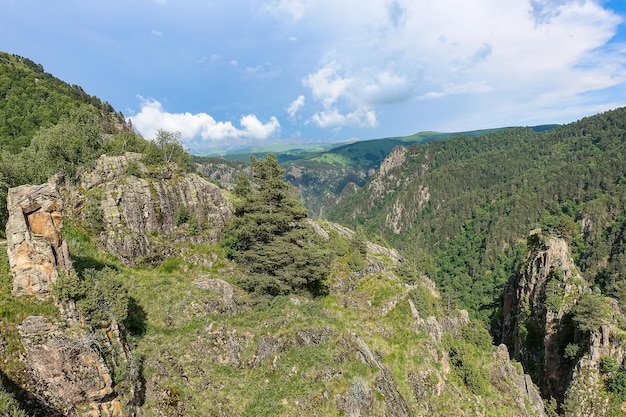 The highmountain road to the tract of JilySu Caucasus KabardinoBalkaria Russia