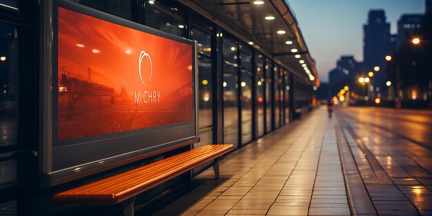 Foto highquality bus stop billboard poster mockup