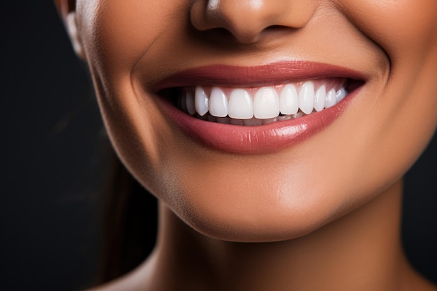 Highquality closeup showcasing strong healthy gums holding bright clean teeth