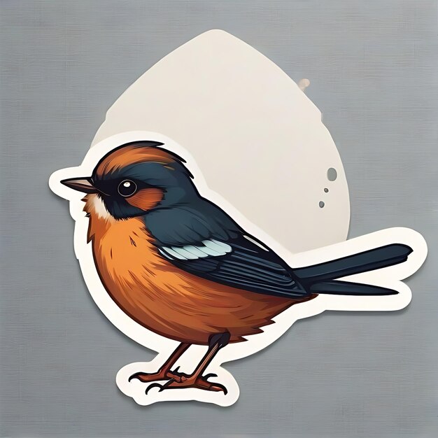 Photo highquality cute bird icon sticker in minimalist vector design