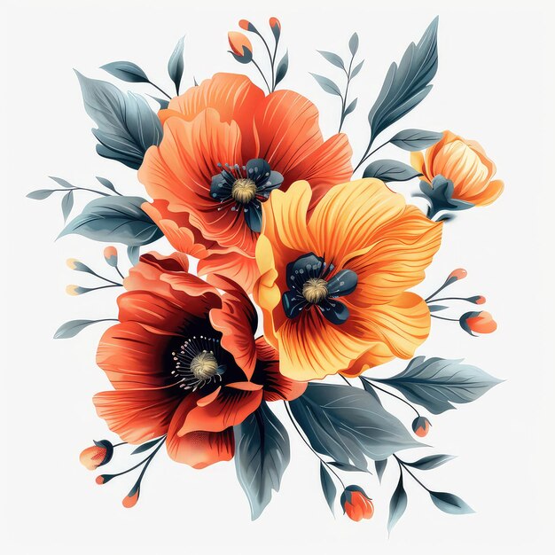 Photo highquality full quadrant flower vector illustration