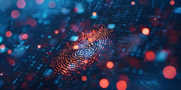 highresolution fingerprint scan on computer screen for enhanced data security concept data security fingerprint scan highresolution computer screen enhanced privacy