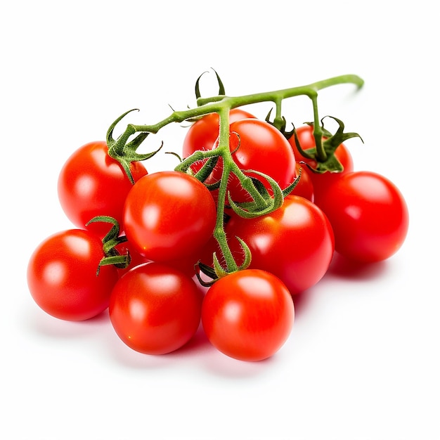 Виноградные помидоры высокого разрешения на белом фоне