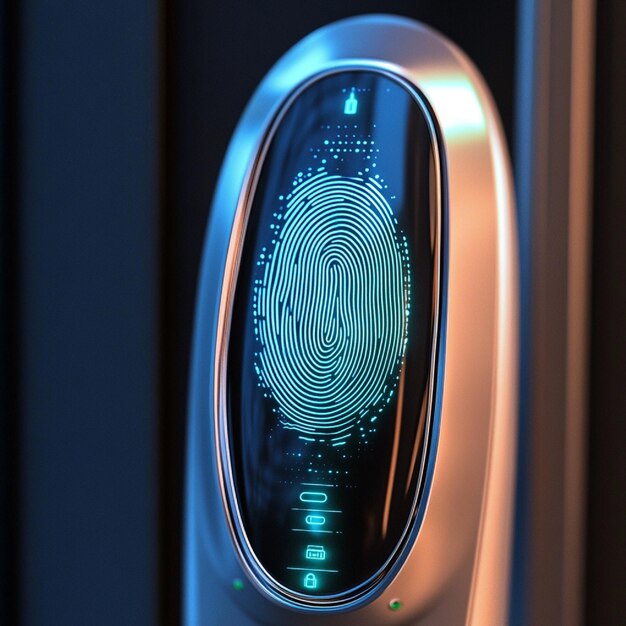 a highresolution image of a biometric access control system like a fingerprint scanner2