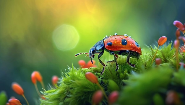 Photo a highresolution macro lens photoshoot of insects in their natural habitats