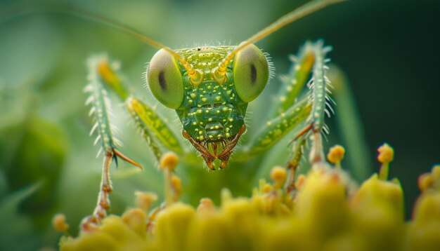 Photo a highresolution macro lens photoshoot of insects in their natural habitats