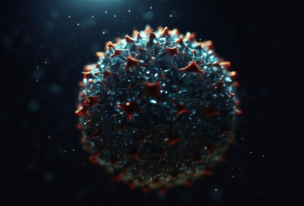 Foto la macrofotografia ad alta risoluzione rivela in dettaglio il mondo intricato dei batteri e dei virus