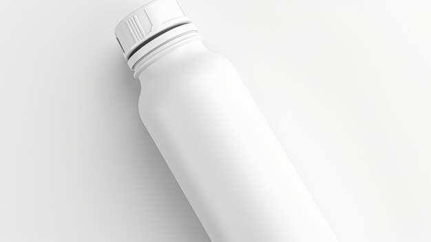 Foto un modello ad alta risoluzione di una bottiglia d'acqua isolata su uno sfondo bianco