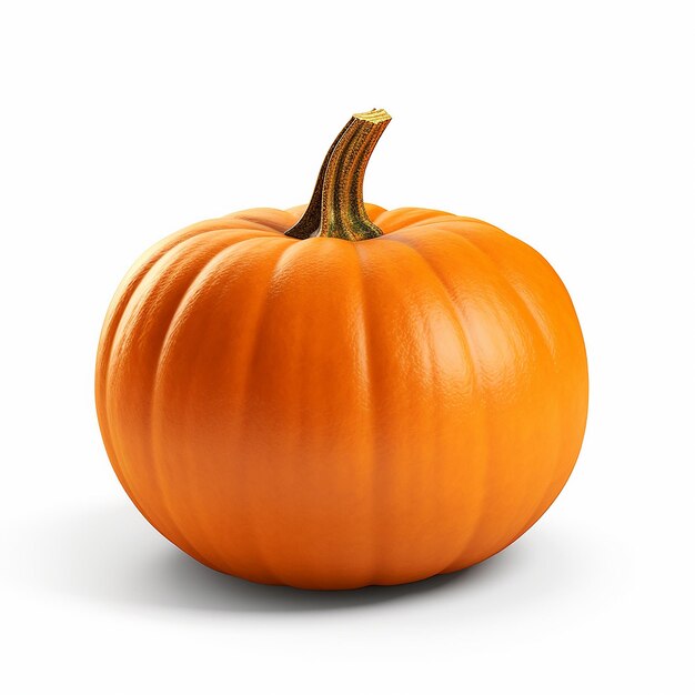 HighResolution Pumpkin on Pure White Background