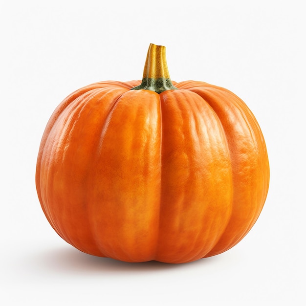 HighResolution Pumpkin on Pure White Background