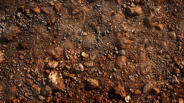 Highresolution soil texture display closeup of earth surface ideal for backgrounds and material design rustic and natural style photograph ai