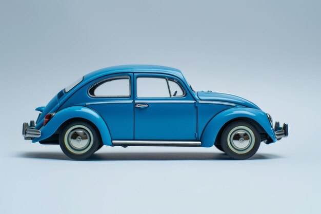 Photo highresolution studio photography of realistic blue diecast toy car