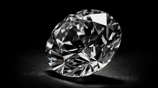 A highresolution view of a diamonds sparkling facet AI generated