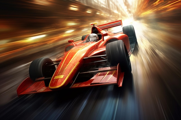 HighSpeed Action van een raceauto in 8K