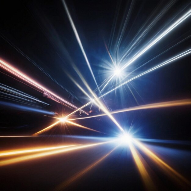 Высокоскоростная цифровая иллюстрация световых лучей