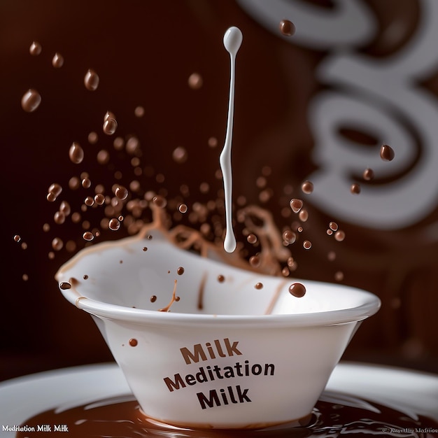 Высокоскоростная макрофотография капли молока