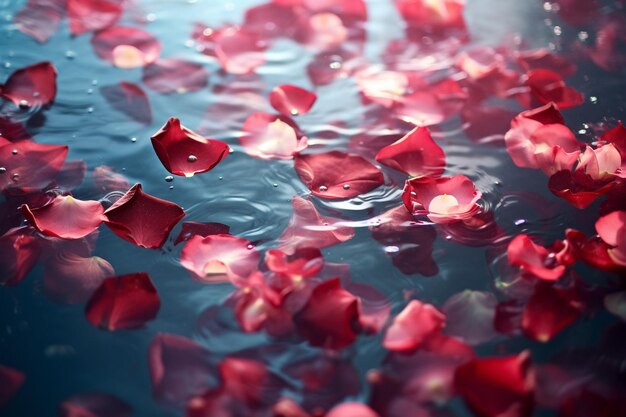 Photo highspeed photo of rose petals falling
