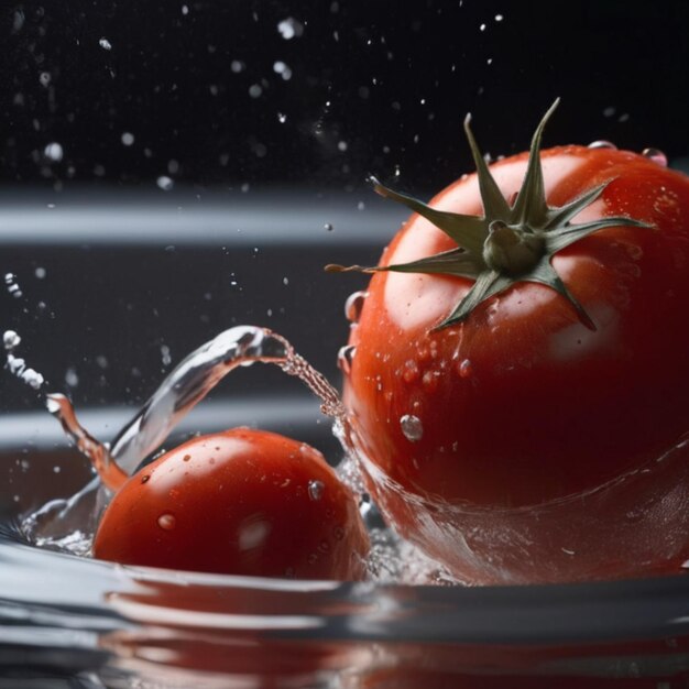 ハイスピードプロフェッショナル・フォトグラフィー 水槽に沈むトマトを撮影