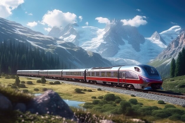 Highspeed train made with Generative AI technology