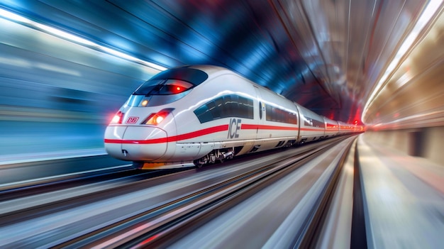 Highspeed train in motion blur