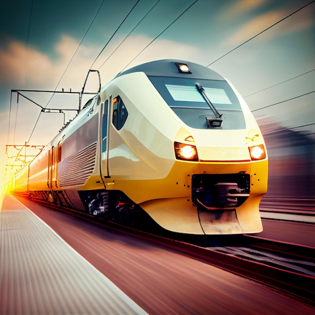 Highspeed Train in motion