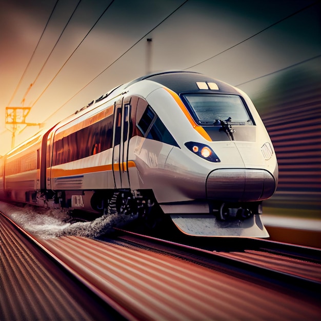 Highspeed Train in motion