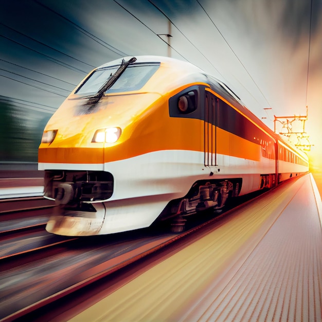 Highspeed Train in motion