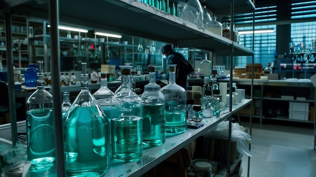 Foto laboratorio di biotecnologia ad alta tecnologia