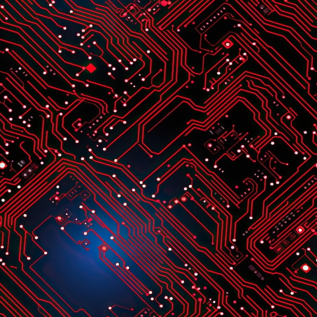 HighTech Circuit Board Design seamless pattern