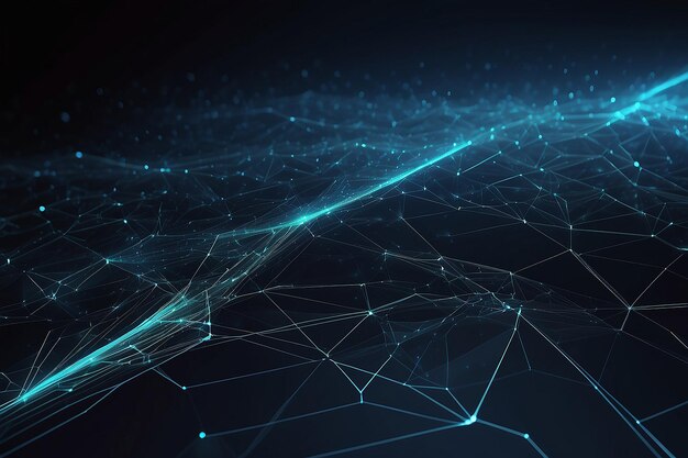 Hightech geometrische en verbindingssysteem achtergrond met digitale gegevens abstract