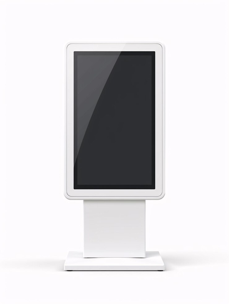 Photo hightech interactive display with selfservice options sleek design and realistic 3d visuals perfect for outdoor use