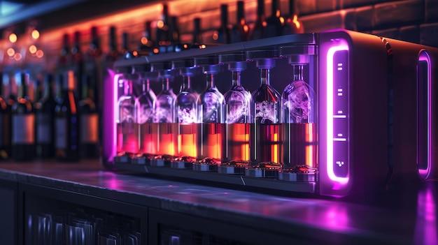 A hightech neonenhanced wine preservation system for optimal flavor