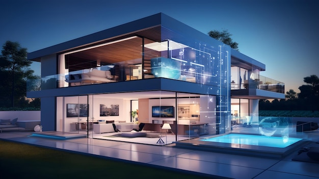 Hightech smart homes with integrated automation