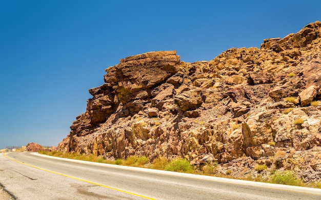 Highway 65 near the dead sea in jordan